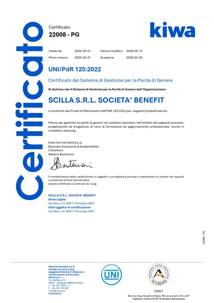 Certificato parità di genere